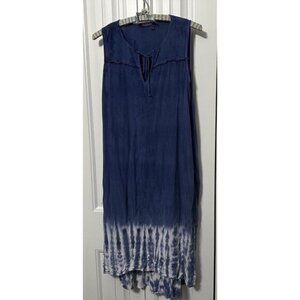 Fresh Produce Dress Womens Sundress Cover Up Blue Tie Dye Small Sleeveless Boho